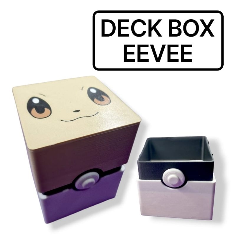 Deck Box Pokémon Para 200+ Cartas com Sleeve e 35+ Toploader -Eevee/Pikachu/Umbreon/Deckbox/Carta/Presente/Decoração