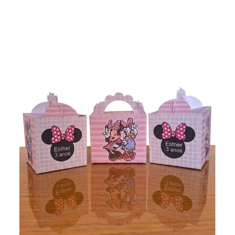 kit caixinha lanchinho personalizada minie - lembrancinhas personalizadas - Aniversário-festa infantil