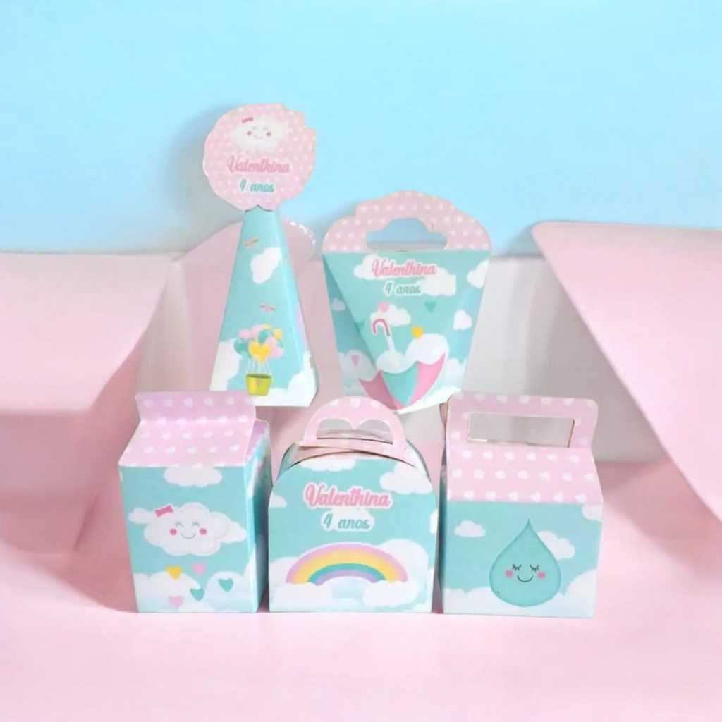 Personalizados Caixinhas nome e idade Chuva de Amor e Bençãos Festa Aniversário Lembrancinhas Chá de Bebê