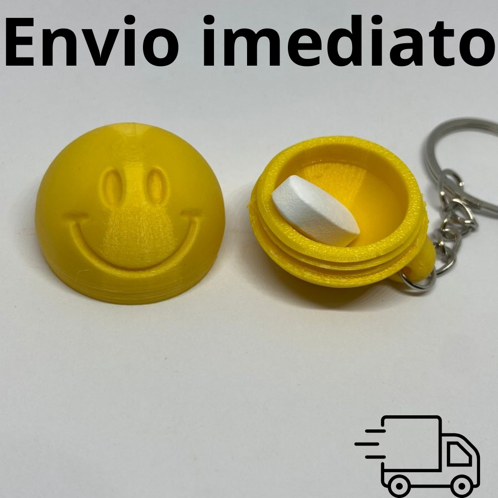 Mini Caixa de Comprimidos Chaveiro Container Organizador de Remédio