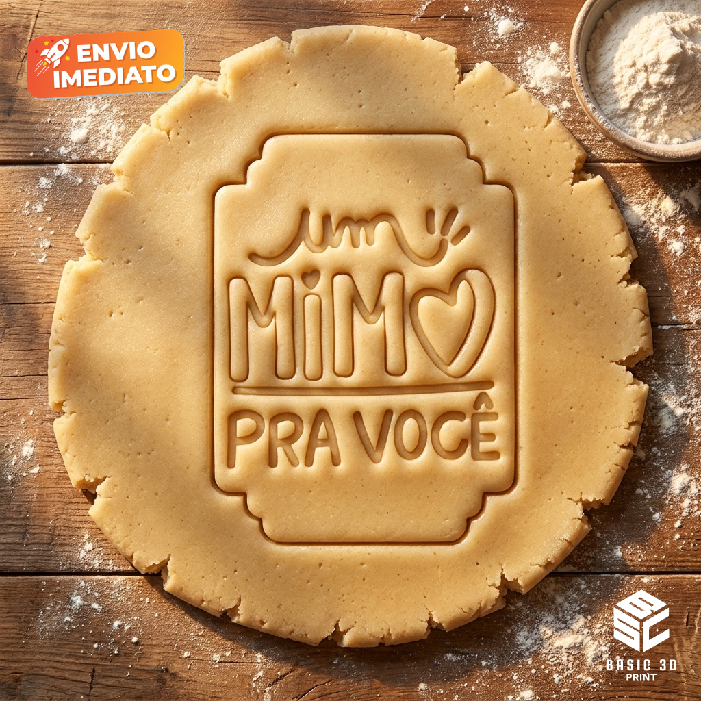 Cortador e Marcador Um mimo para você 5cm Molde de Biscoito Decorado para Confeitaria Artesanal — imagem 2 de 2