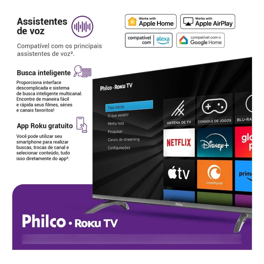 Smart TV Philco 32" HD P32CRB Roku TV Dolby Audio HDR10 · foto 2