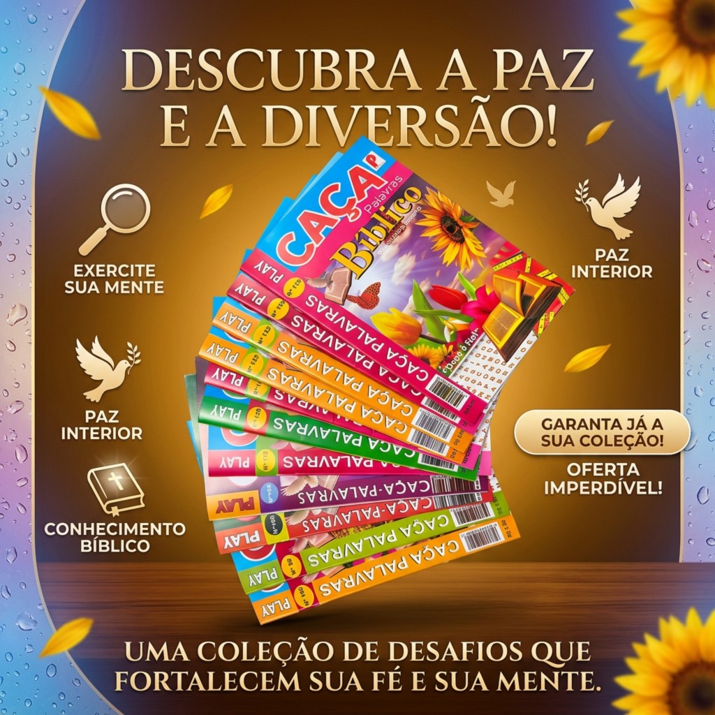 KIT 15 Revistas Caça-Palavras Bíblicos | Letras Grandes (Letrão) Cristo/Cristão