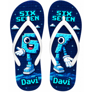 Chinelo Personalizado 67 Sex Seven sucesso do momento com seu NOME