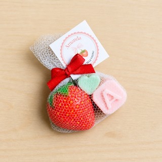 KIT10un de Lembrancinha MORANGO de sabonete para bebê/nascimento/aniversarios/festassss