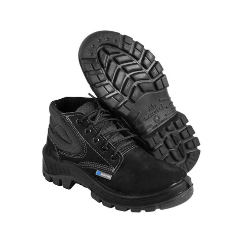 Bota Botina De Segurança Marluvas Nobuck Coturno Bico PVC 50B26 CB BP Proteção Epi Trabalho Trilha