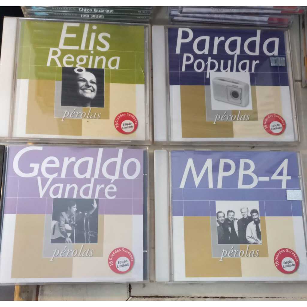 Cds Pérolas edição limitada - Elis Regina Parada Popular MPB-4 - Geraldo vandré - excelentes