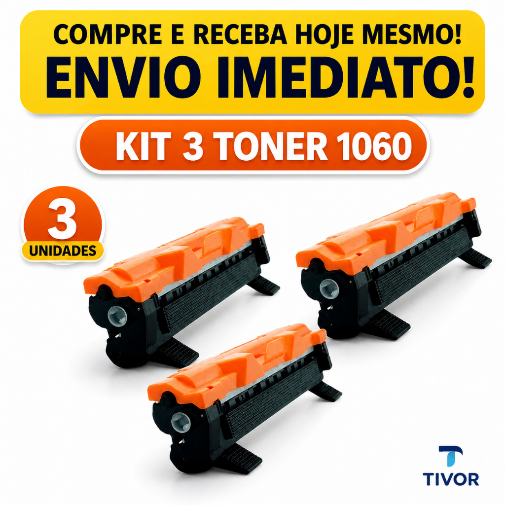 Kit 3 Toner Compatível Brother TN1060 novo! Lacrado ! Toner Tn 1060 - Hl-1212 Hl1212 1212w Hl1212w