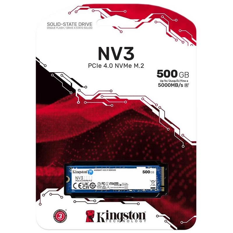 SSD Kingston 500GB M.2 NV3 NVMe PCIe 4.0 ORIGINAL KINGSTON COM NOTA FISCAL E GARANTIA