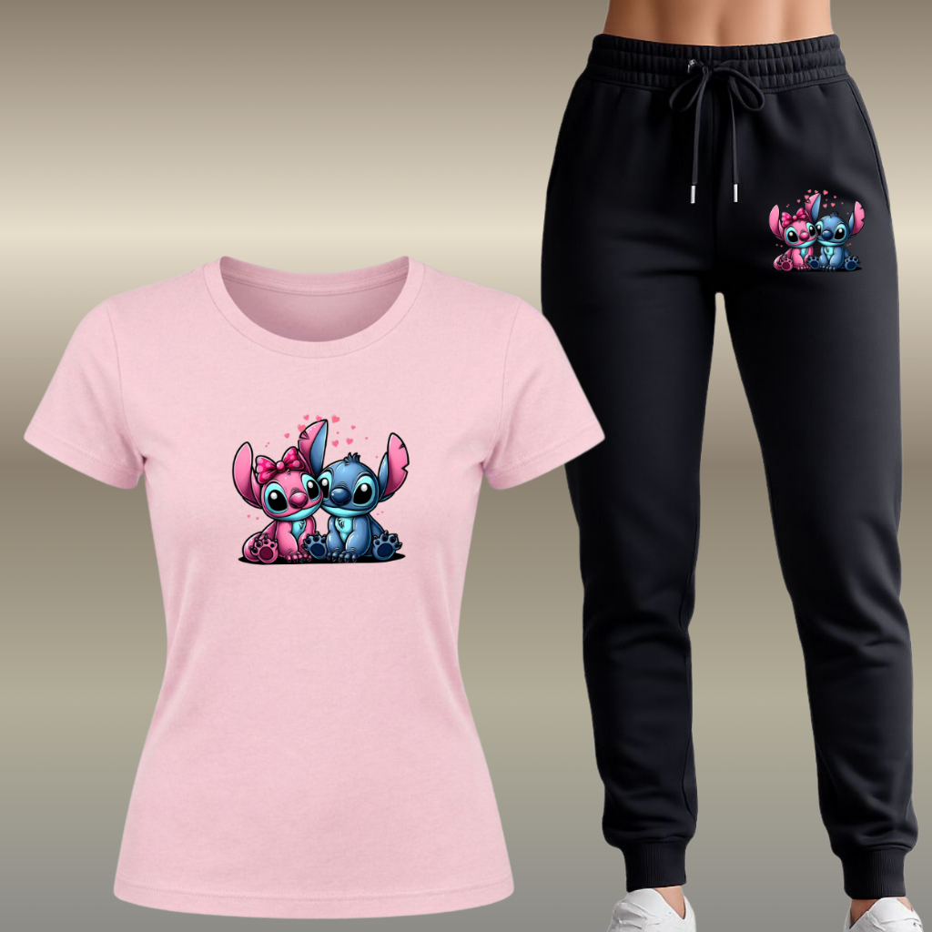 Kit Conjunto Camiseta Baby Look Feminino+ Calça Jogger Moletom/Moletinho Flanelado Academia Praia!!!