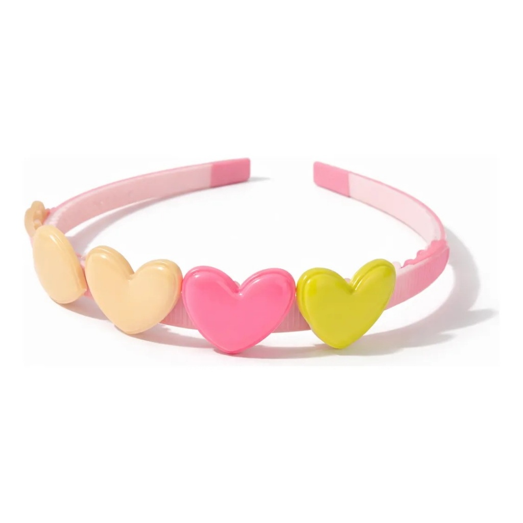 Tiara Infantil Coração Colorido Acrílico Delicada Linda - Mais vendida - Lindo presente