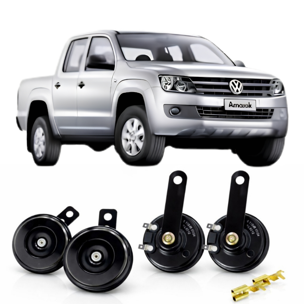 BUZINA paquerinha + Plug 2 pinos + conector VOLKSWAGEN AMAROK 2010 ATÉ ...