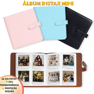 Álbum para Fotos Instax Mini 256 Fotos | Couro Sintético, Compatível com Mini 12/11/9/8/7 e Polaroid