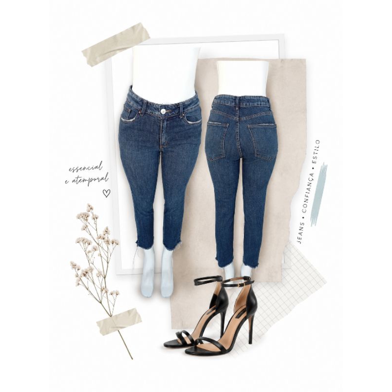 calça skinny feminina jeans cintura alta marfinno barra desfiada tam 38 calça feminina blogueira moda