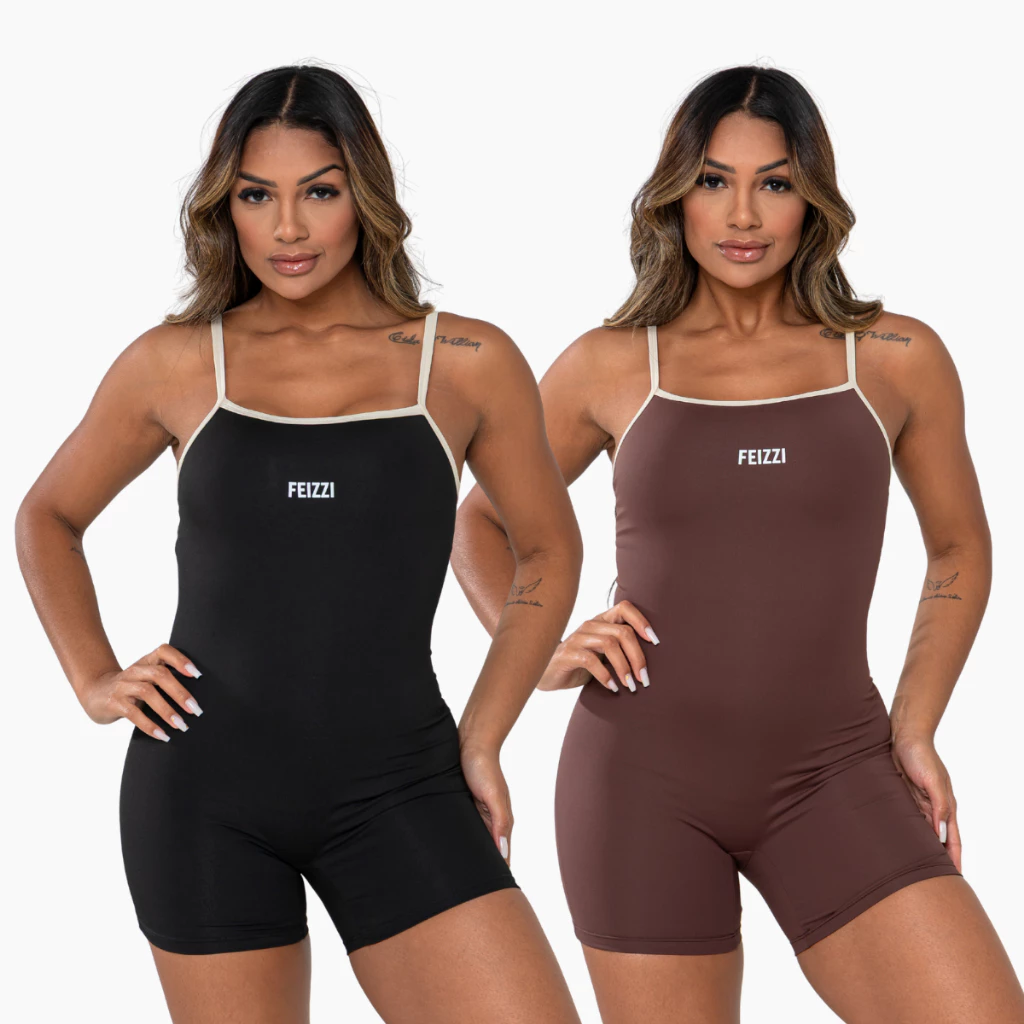 Macaquinho Fitness Feminino Poliamida Sem Transparência Academia Treino Forro Duplo — imagem 1