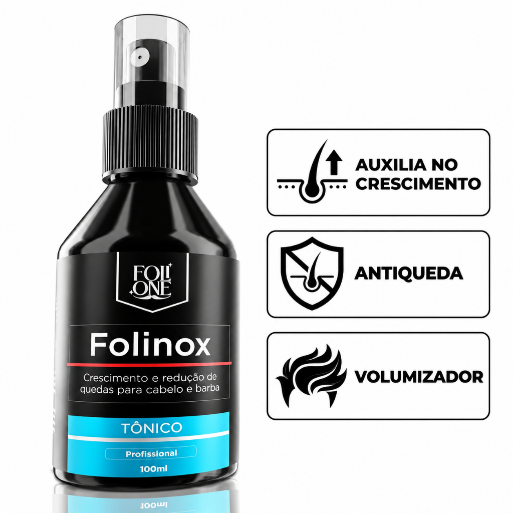 Tônico Capilar Folinox Crescimento De Cabelo Barba e Sobrancelha