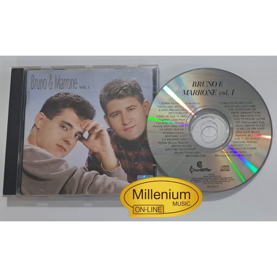 CD Bruno & Marrone  Bruno & Marrone Vol. 1 1994 Original Gravadora Colecionador Ótimo Estado