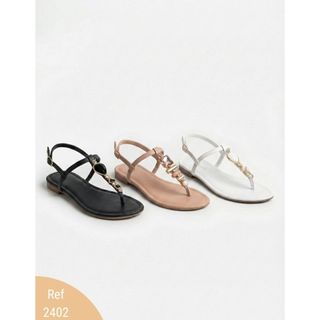 Sandália Feminina Metalizada Tiras Finas Com Brilho Luxo Elástico Traseiro Estilo Joia Presente Especial Dia Das Mães