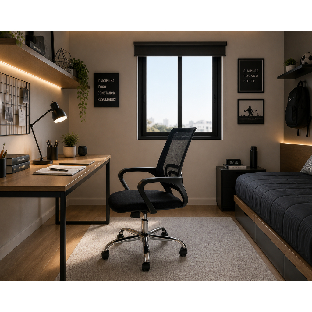 Cadeira de Escritório Versátil, Perfeita para Casa e Escritório Corporativo