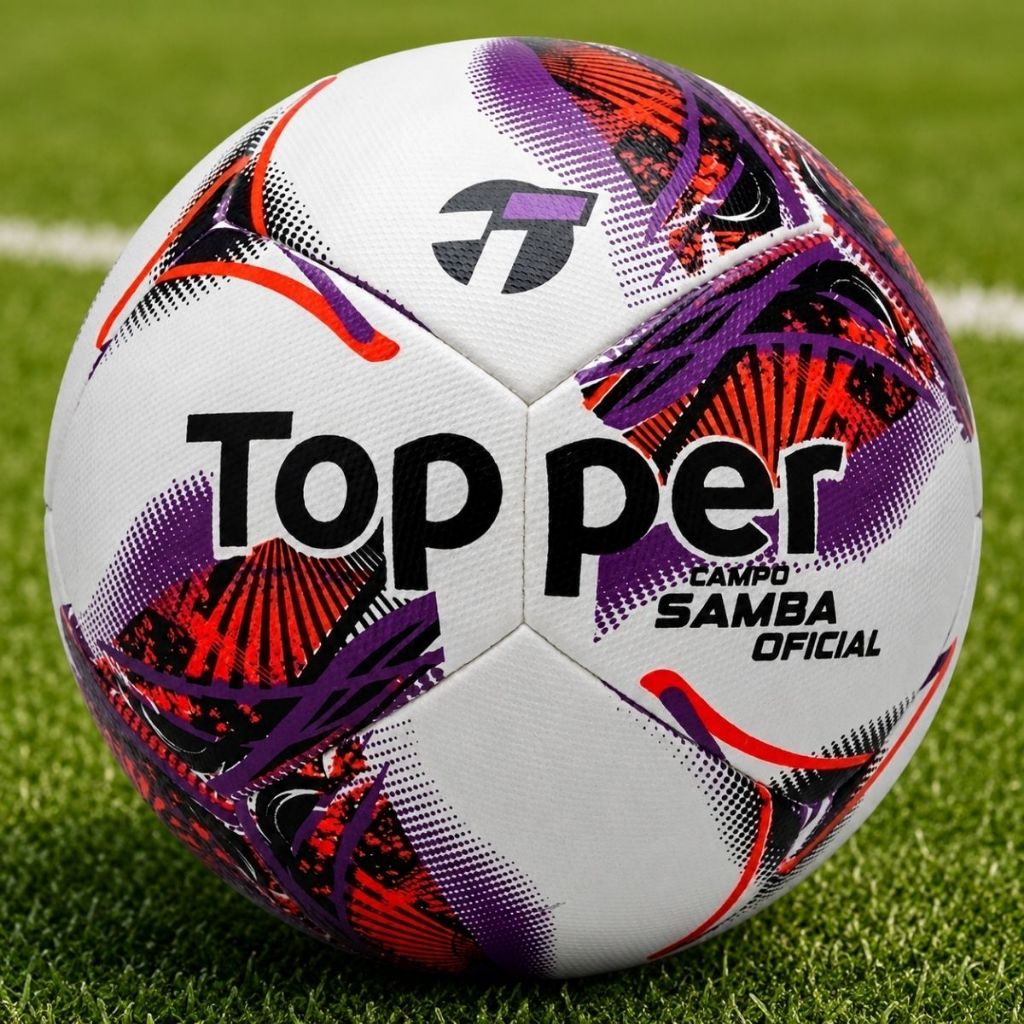 Bola de Futebol Campo Topper Samba Termotec Tamanho N°5 Oficial