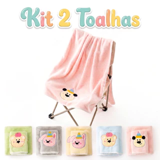 Kit Toalhas Banho e Rosto 2 Peças - Rosto Grande Macia Toalha de Banho Grande e Grossa Jogo de Toalh