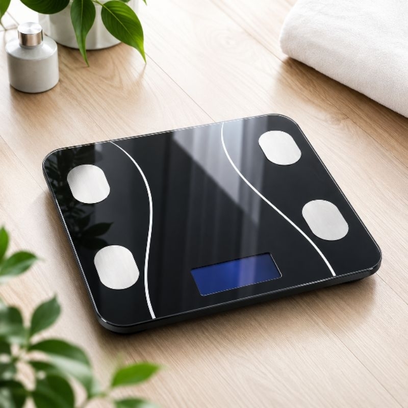 Balança Corporal com Biopedância Controla Gordura e Massa Muscular IMC Aplicativo Celular