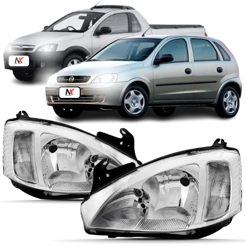 Par/Un Farol Corsa Montana 2003 2004 2005 2006 2007 á 2010 Cromado FAROLETE MILHA