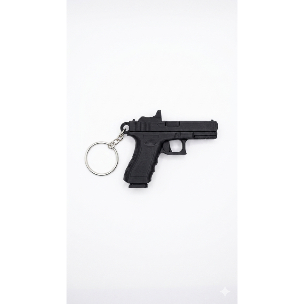 Chaveiro Glock Miniatura com Design Realista e Detalhado Glock