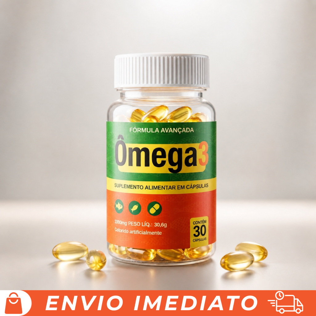 Ômega 3 Original Óleo de Peixe 1000mg  + Vitamina E com Óleo de Peixe - 30 Cápsulas