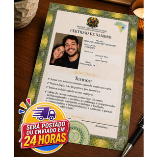 certidão de namoro - feliz dia do namorados-(paper)