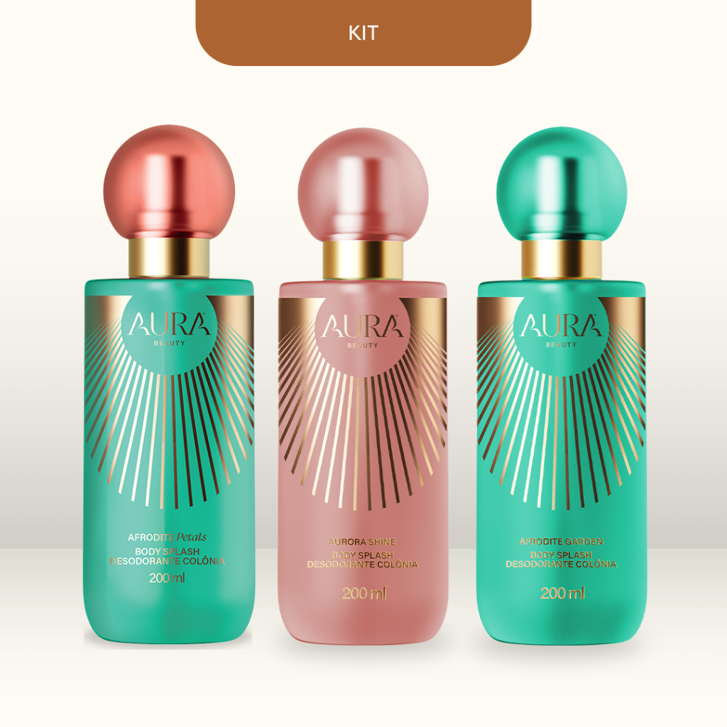Kit Trio Body Splash Afrodite Petals + Aurora Shine + Afrodite Garden
