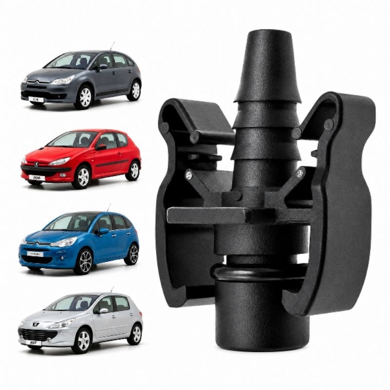 Conector Mangueira Retorno Reservatório Água Radiador Citroën C3 C4 Peugeot 307 206 (00-05) 1.0 16v