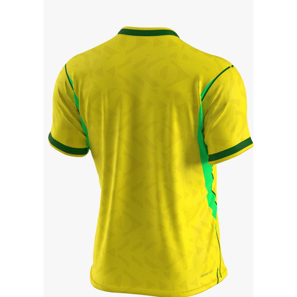 Camiseta Brasil Torcida Amarela Azul Masculina Feminina Dry Fit Futebol
