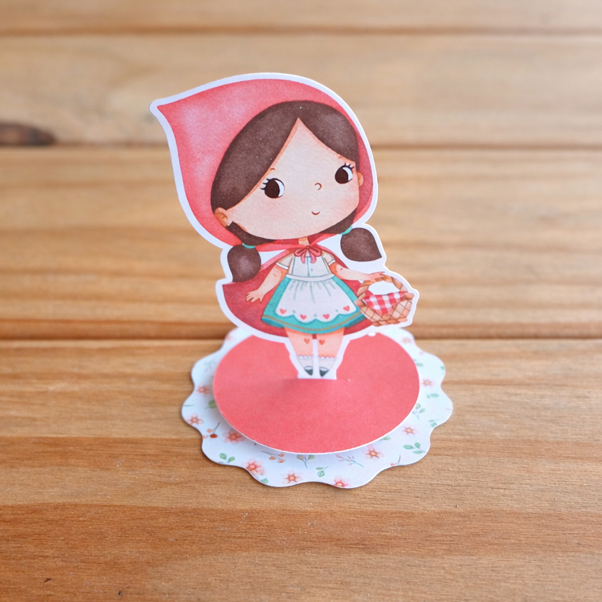 Apliques em Pé (PEGUE E MONTE) CHAPEUZINHO VERMELHO lembrancinhas festas personalizados aniversário