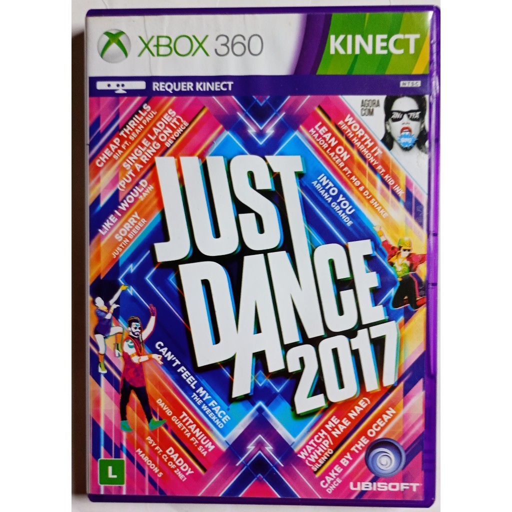 Jogo Just Dance 2017 Original Xbox 360 Midia Fisica Cd.