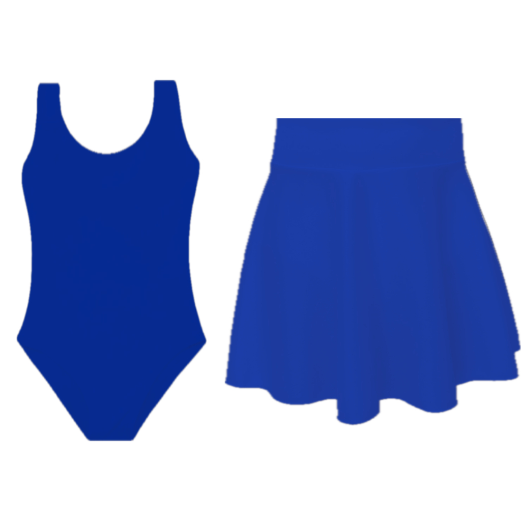 Kit Ballet Infantil Coloridos Com 2 Peças: Collant Regata + Saia de Cós - Para Bailarinas