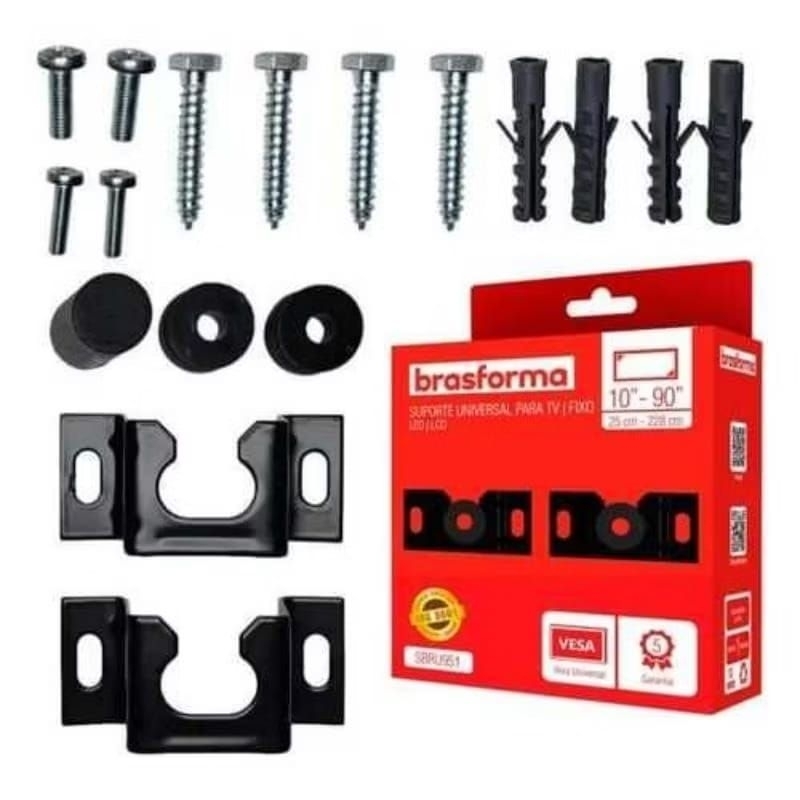 Suporte para TV Universal Fixo Para Smart TV Led e LCD 4K Parede Painel 10 24 32 43 50 55 60 75 100 Polegadas