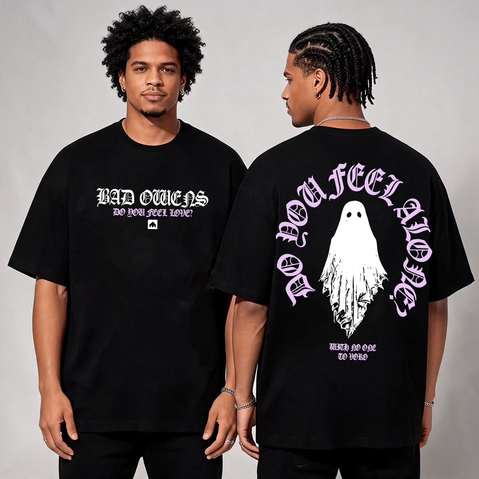 Camiseta Basica e OVERSIZED Specter Bad Omens Do You Feel Alone Ghost World Tour Unissex
