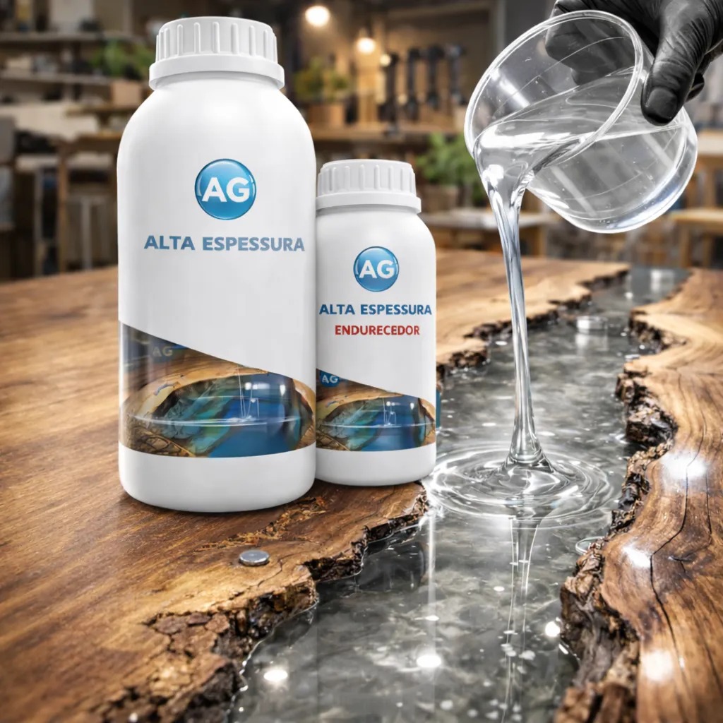 Resina Epoxi Alta Espessura AG - Cristal - Transparente