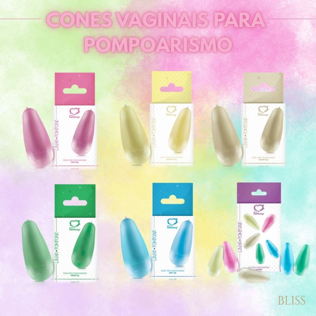 Cone Vaginal Pompoarismo 1 ou 5 Unidades 20 a 70g Exercícios Íntimos Fortalecimento Pélvico Feminino