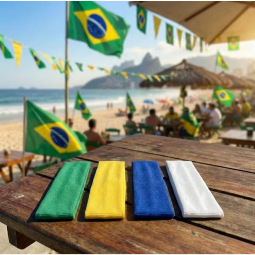 Kit Faixa Brasil Seleção Copa Verde, Azul, Amarelo
