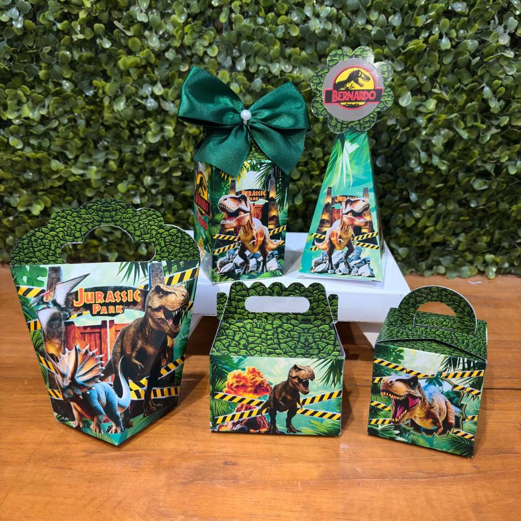 KIT CAIXINHAS PERSONALIZADA DINOSSAURO REX  - PEGUE E MONTE - Festa - Lembrancinha - Aniversário