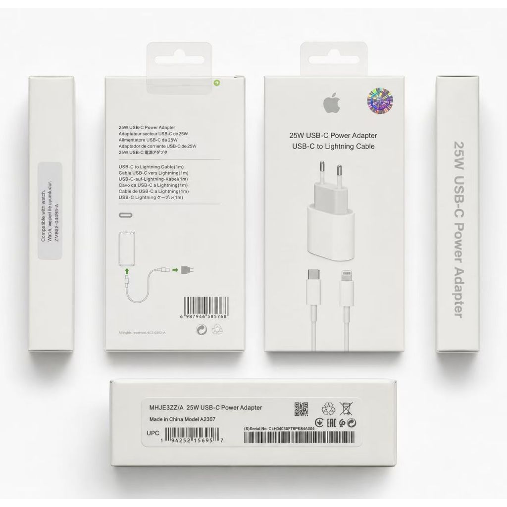 Caixinha Carregador Turbo 25W - Fonte Tomada Tipo C Turbo X Charge Cabo para Phones