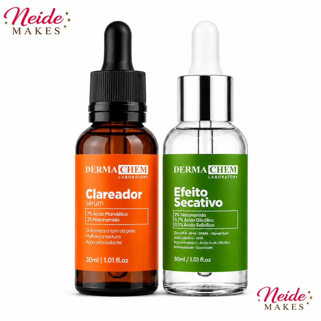 Kit Skincare Dermachem Serum Clareador e Efeito Secativo Controle Acne e Oleosidade Dermachem