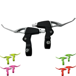 Par Manete De Freio Gtu Aluminio Bicicleta Mtb V-brake E Freio a Disco Mecanico 2 Dedos Resistente Maçaneta Bike