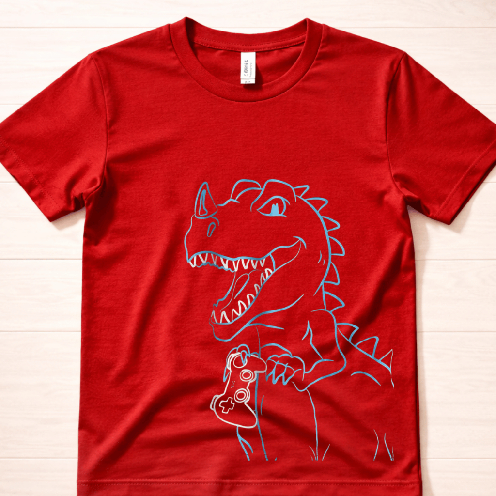 Camiseta Dinossauro Infantil Menino Estampa Dino Algodão Várias Cores Divertidas para Criança