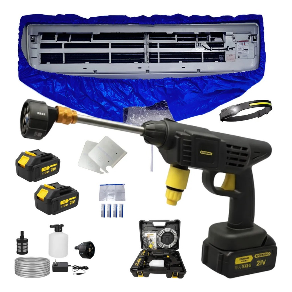 Kit Limpeza Ar Condicionado Split Bolsa Coletora 30k + Lavadora Profissional