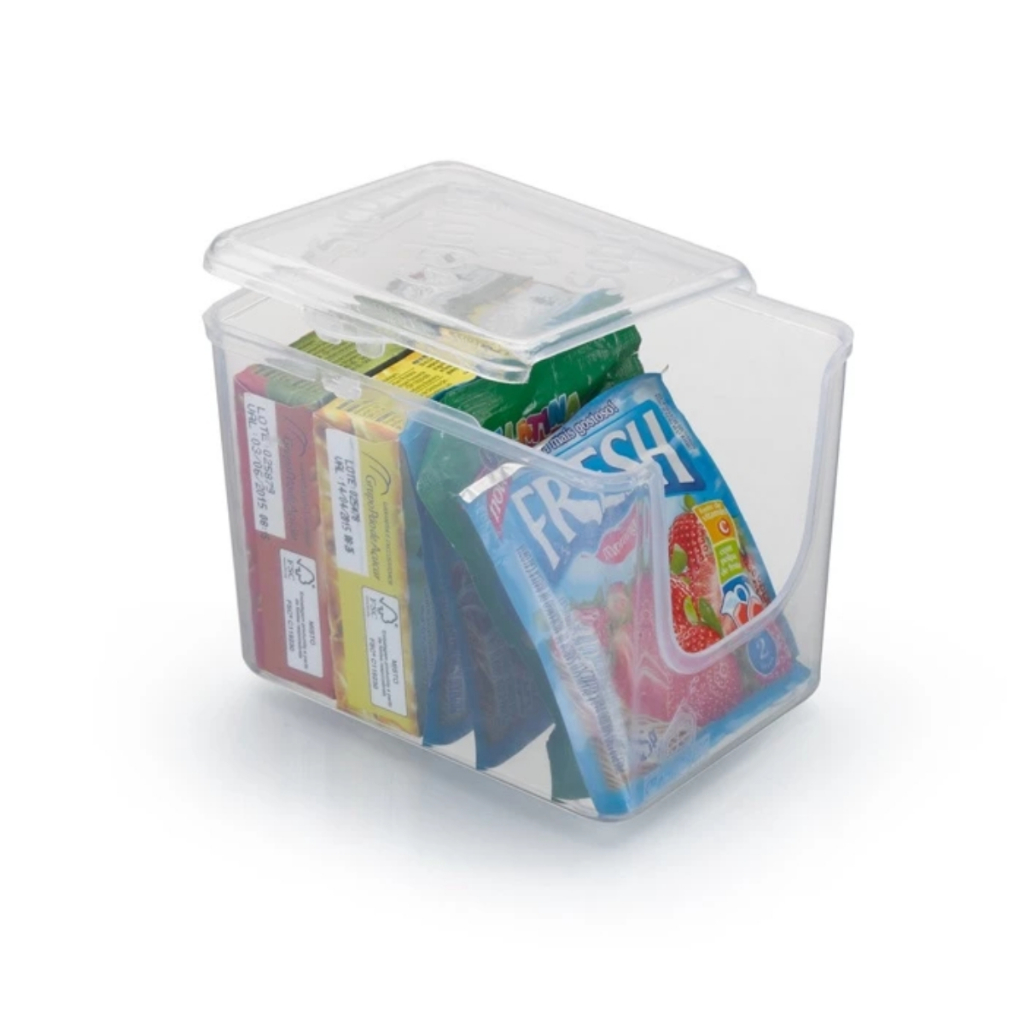 Kit Até 3 Porta Suco Organizador de Sachês Envelopes Gelatina Sopa Plástico Transparente