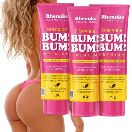 Kit 03 Gel Levanta Cresce Bumbum Empina Bumbum Estimulador De Glúteos Cresce Reduz Celulite Firmador