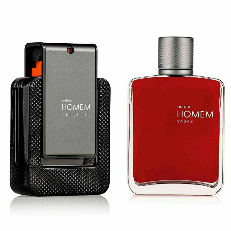 Combo Deo Parfum Masculino Homem Cor.agio 100ml + Perfume Homem Sagaz 100ml Natura